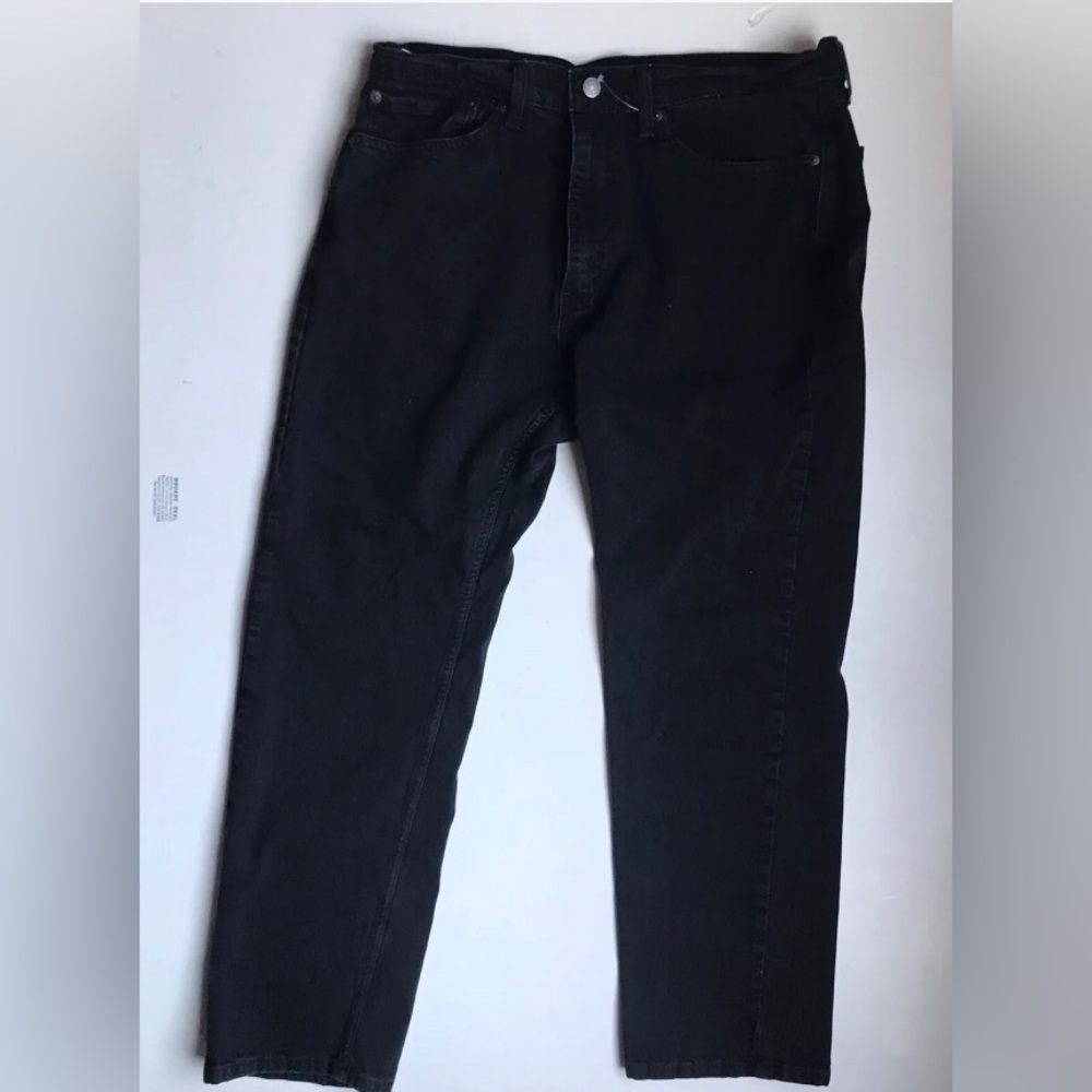 Levis 505 Mens Jeans 36x30 Black Zipper Fly Original Black Casual Denim Hi Waist
